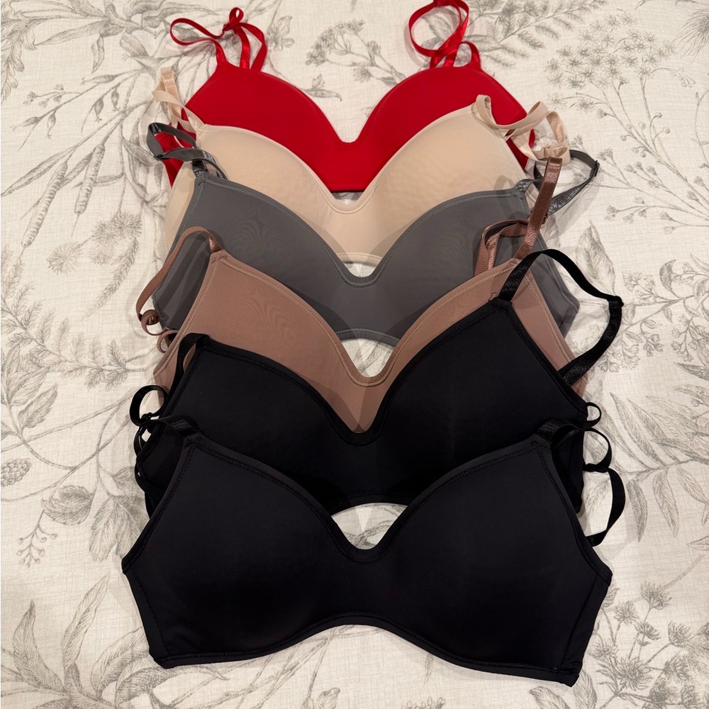 Rene Rofe Wire-Free Lightly Padded Multi-Color Bras - 6